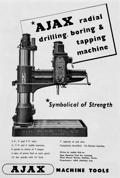 Radial Drill Advert - 1952